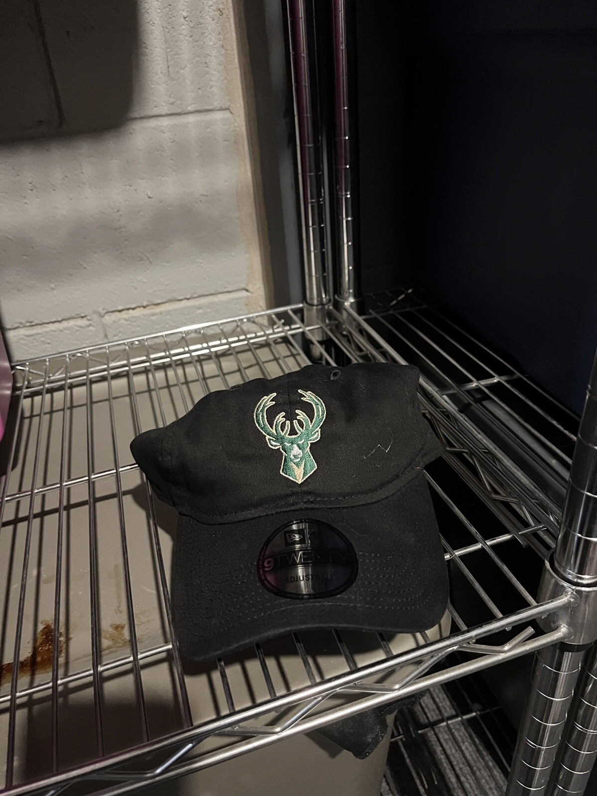 47 Brand Milwaukee Bucks Hat Men's Adjustable Black Gold Buck Logo Hat