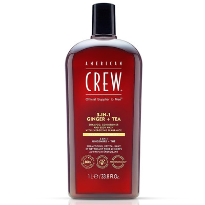 3-IN-1 GINGER + TEA Shampoo, Conditioner and Body Wash, 33.8 Fl Oz (Pack of 1)