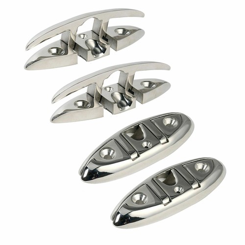 4X Stainless Steel Flip-up Dock Cleat Folding Cleat Boat Mooring Rope Cleat - Picture 5 of 12