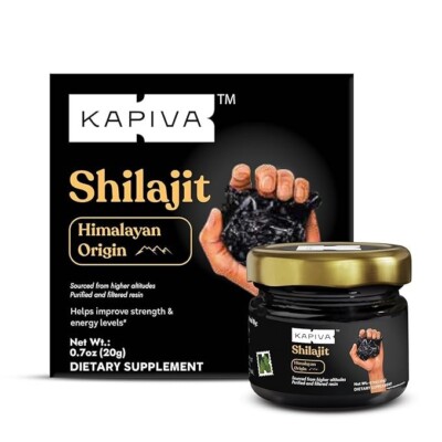 Kapiva Himalayan Shilajit/Shilajeet Resin, 20g - Performance Booster For Enduran