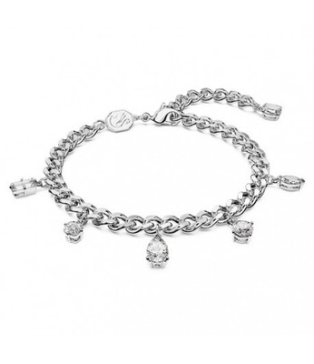 Bracciale con ciondoli Swarovski Dextera bianco placcato rodio M 5671184