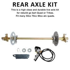 29"ATV Quad Go Kart Rear Live Axle Kit Sprocket Brake Wheel Hub Brake Assembly B