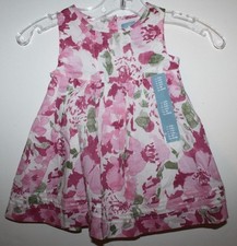 baby Gap 3 6 12 18 Mo NWT Cotton Floral Dress w/ Empire Waist  Pintuck Trim