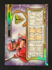 Trea Turner 2020 Topps Triple Threads Amethyst Turning The Bases Relic /27