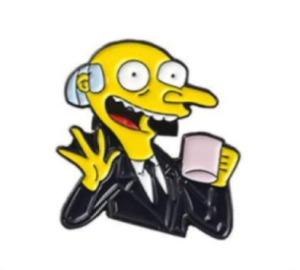 The Simpsons Mr Burns Coffee Suited Monty Burns Enamel Pin Badge Ebay