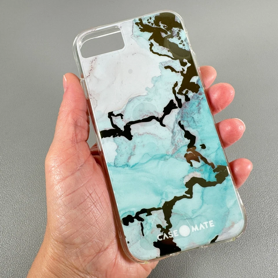 CASE-MATE Case for iPhone SE (2020) 8/7/6s/6: Marble Abstract Mint | NEW - Image 3 of 4