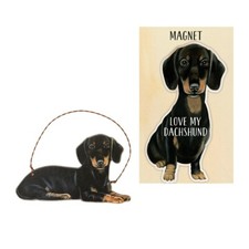 Primitives by Kathy Dog Magnet and Ornament Set - Dachshund