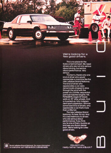 1986 BUICK LESABRE Genuine Vintage Ad ~ 3.8L GRAND NATIONAL ~ FREE SHIPPING! - Picture 1 of 2