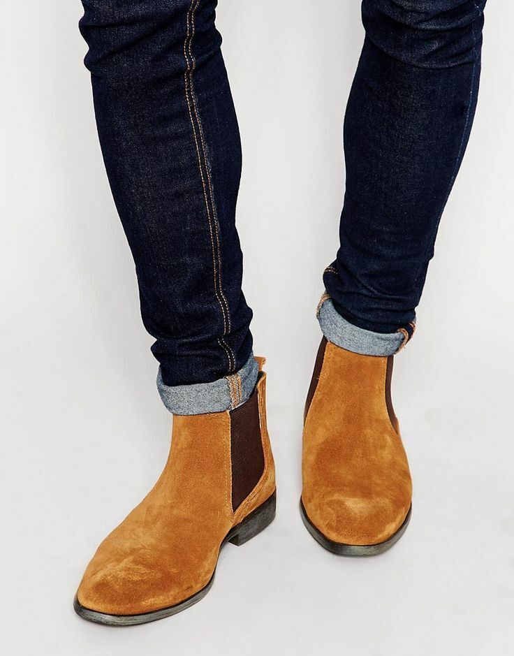 Handmade Men Tan color suede Chelsea boots, Men suede ankle high casual boots eBay