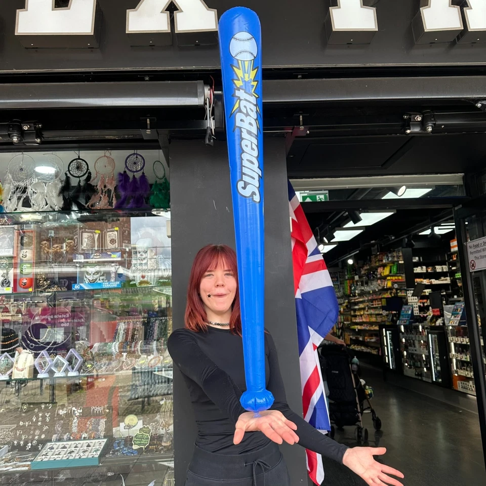 Inflatable Super Bat Baseball Fun Swimming Kids Playing Games Bat Ball Blow Up - Изображение 3 из 4