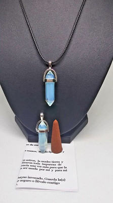 COLLAR CUARZO LUNA / MOONSTONE NECKLACE PROTECCION GUARDIA SUERTE 1PC