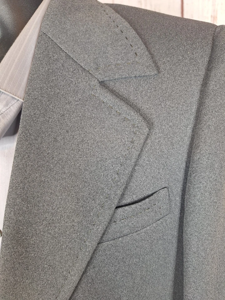 Винтажный Kingsridge куртка Blazer мужской 36с серый половина подкладки 1970-х - Изображение 4 из 4