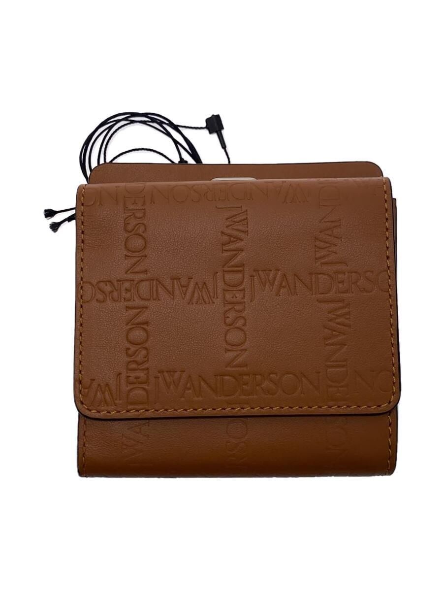 JW ANDERSON (J.W. Folded Wallet Bi-fold Leather Brown Womens Used 