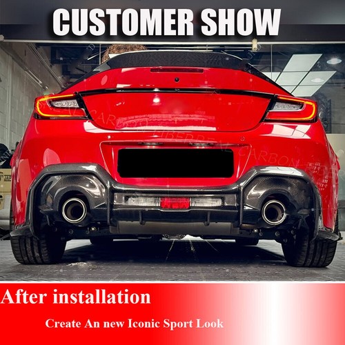 For Toyota GR86 ZN8 Subaru BRZ ZD8 2022-24 REAL CARBON Rear Bumper Diffuser Lip - Foto 5 di 17