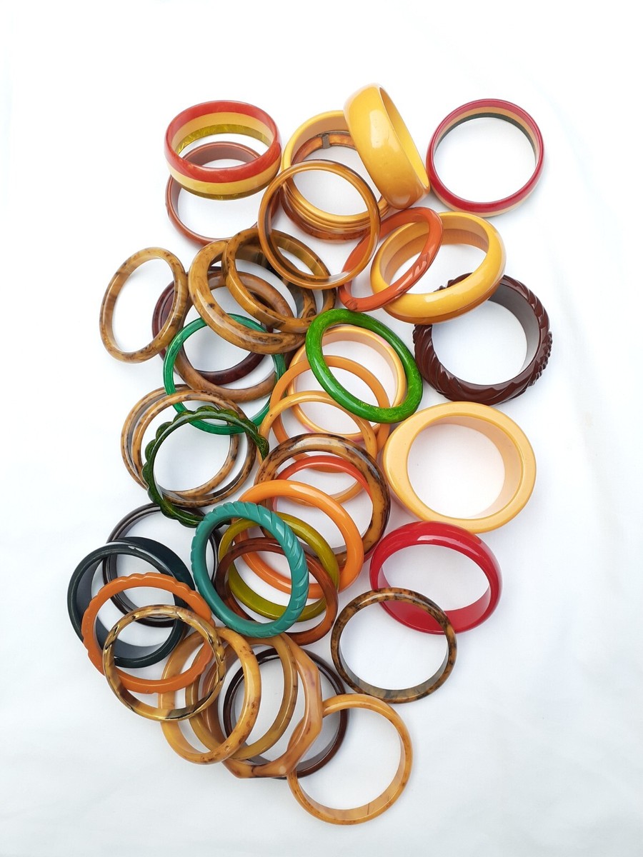 Bakelite bangle bracelets collection, 41 pieces | eBay