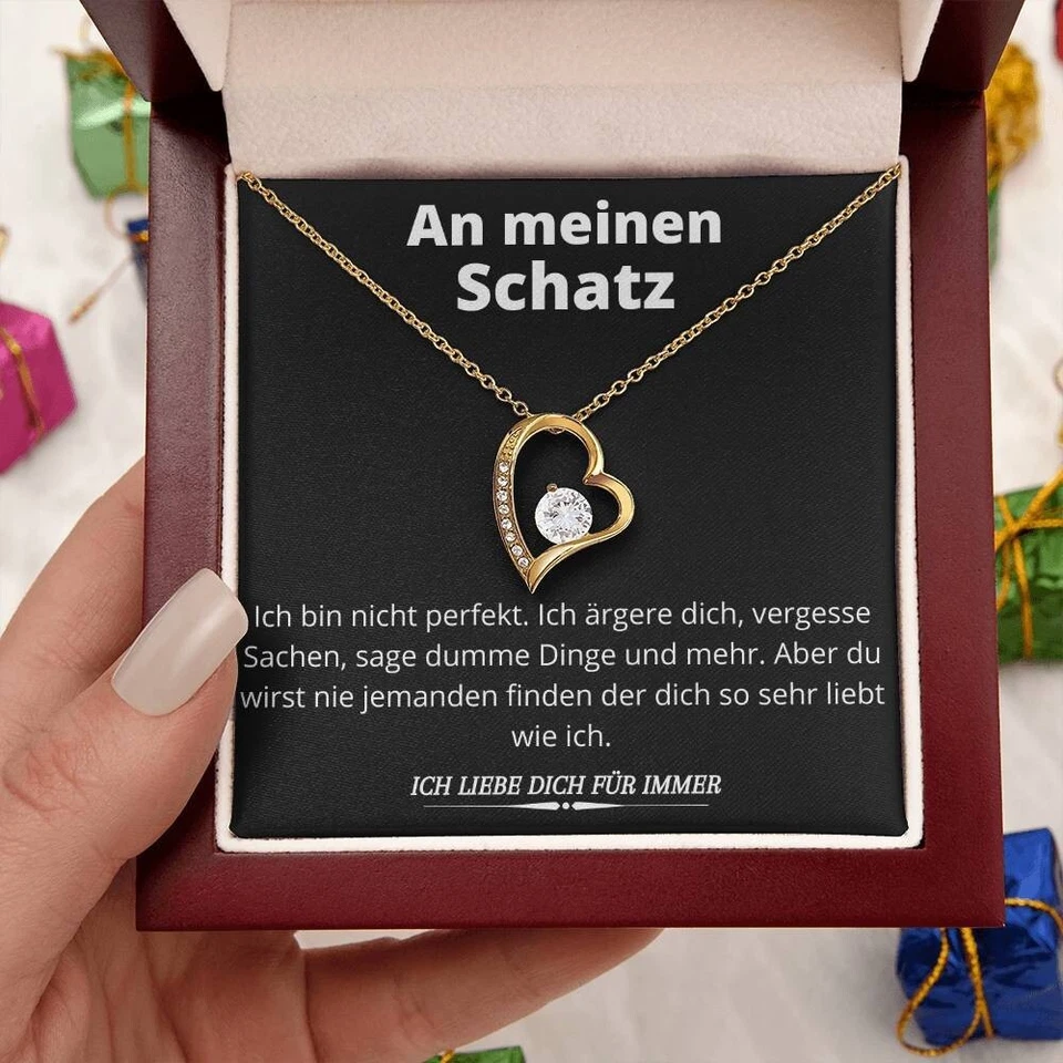 An Meinen Schatz Kette, Jahrestaggeschenk für Frau, Für Freundin, LED Box - Bild 2 von 4
