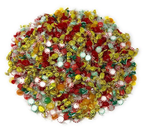 Individually Wrapped 10 lbs Holiday Hard Candy - Assorted Mint & Fruity Flavors - Picture 3 of 8