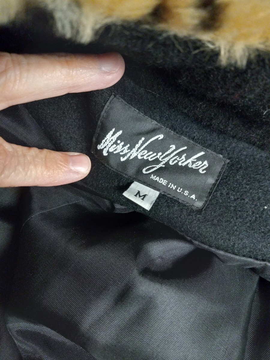 USA Miss New Yorker Medium Leopard Faux Fur Coat Jacket USA USA Miss New Yorker Medium Leopard Faux Fur Coat Jacket USA