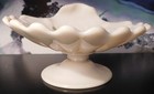 Vintage Cambridge Crown Tuscan Shell Glass Hand Painted Roses & Sea View Candy — photo 3