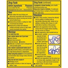 Preparation H Hemorrhoid Symptom Treatment Suppositories Burning Itch 12 Pack