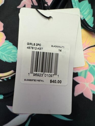 Hurley Flounce Girls 7-16 UPF 50+ Bikini Top And Bottoms Swimsuit Set Size 14 - Picture 6 of 6