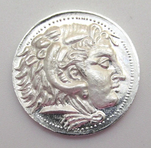 Silver Alexander Quarter Ounce Bullion Tetradrachm style Round 1st STRIKE + COA