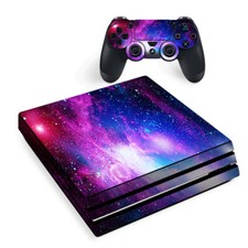 PS4 Pro Console Skins Decal Wrap ONLY - stars galaxy red blue purple gasses