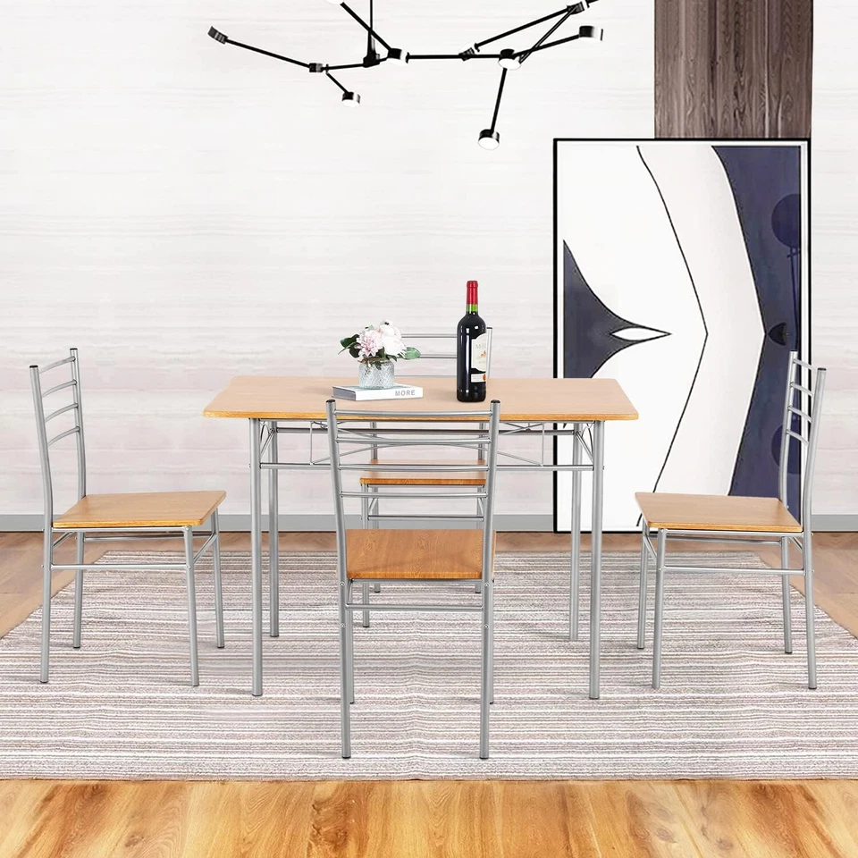 Dining Table Set Kitchen Table and Chairs for 4 Kitchen Table Dining Room Table - Image 4 of 4