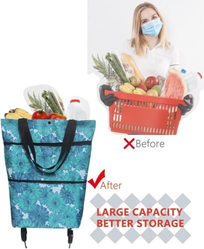 Elegant Foldable Shopping Tote with Wheels - Practical and Gift-Worthy - Picture 8 of 8