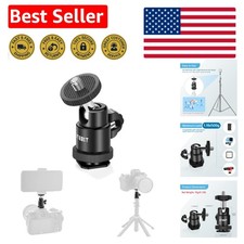 2 Pack 360 Swivel Mini Ball Head Tripod Mount for DSLR Cameras Lights