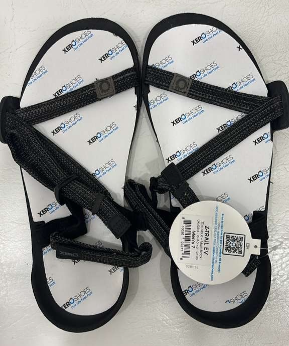 Xero Z-Trail EV Men’s Trail Hiking Running Sandals Black Size 7