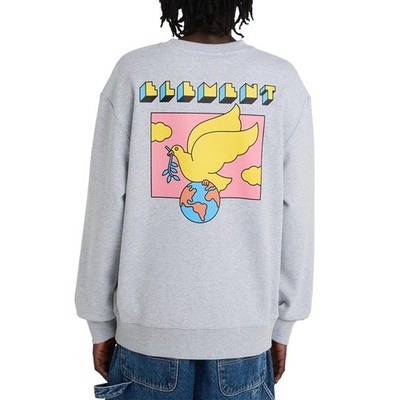 Element Crewneck Sweatshirt World Peace Mid Grey Heather