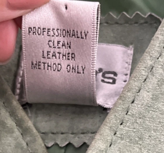 Chaqueta de cuero Chico's para mujer con cremallera completa verde lisa mediana 1 manga larga Foto 4 de 4