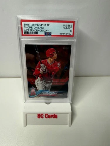 Shohei Ohtani 2018 Topps Update Independence Day RC /76 #US189 PSA 8 NM-MT