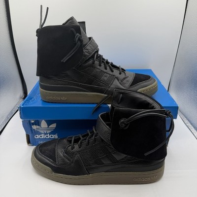 Adidas Forum Hi Moc Shoes Mens Sz 11.5 Black Clay Suede Sneakers B27670