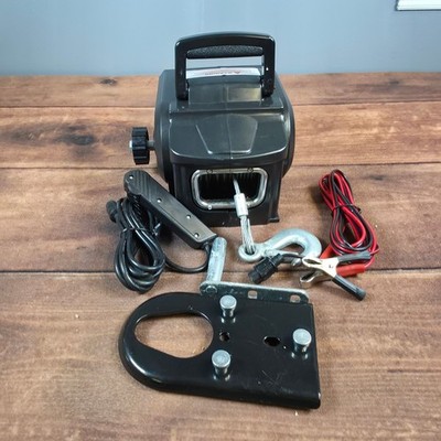 Tornado Tools Electric Winch 2000lb 12V Black Excellent Portable Marine Utility