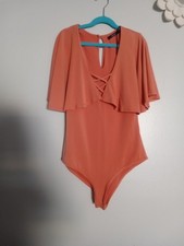 Forever 21 Bodysuit With Cris Cross Details Women's Size Medium