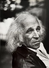 André VILLERS - Portrait of Leo Ferré - Hand signed gelatin silver print