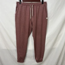 VUORI HEATHER RED DREAM KNIT PERFORMANCE JOGGERS SIZE M VW303 ATHLIESURE