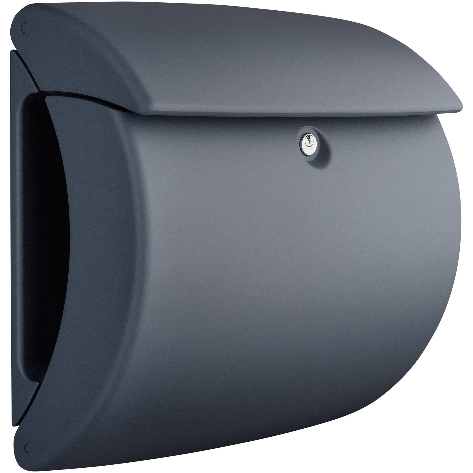 Burg Wächter PEARL Letterbox Granite Grey Matt with Newspaper Compartment