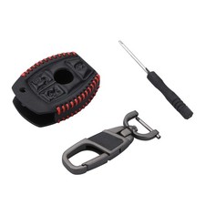 Car Remote 3 Buttons Key Case Holder Cover Chain Protector For Mercedes Benz E;