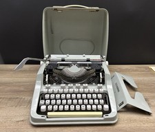 Rare Vintage 1970 Hermes 3000 Authentic Gray Full-size Typewriter France thumbnail