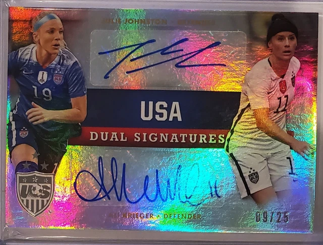 Julie Johnston Ertz Ali Krieger 2015 Panini US Auto /25 USWNT RC USA
