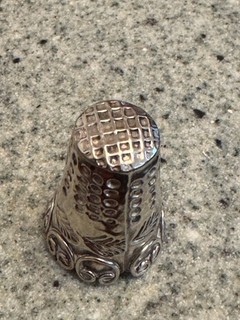 Sterling Silver Thimble Hecho En Mexico Taxco Handmade Scroll Design 2.4g