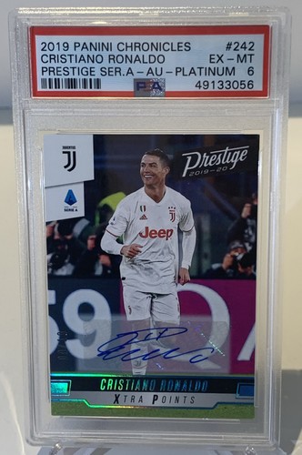 2019 Panini Chronicles Cristiano Ronaldo PRESTIGE SER. A- AU-platinum /10 PSA 6
