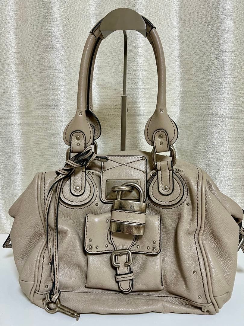 Chloe Paddington Bag Padlock Gray Women Auth From Japan TK