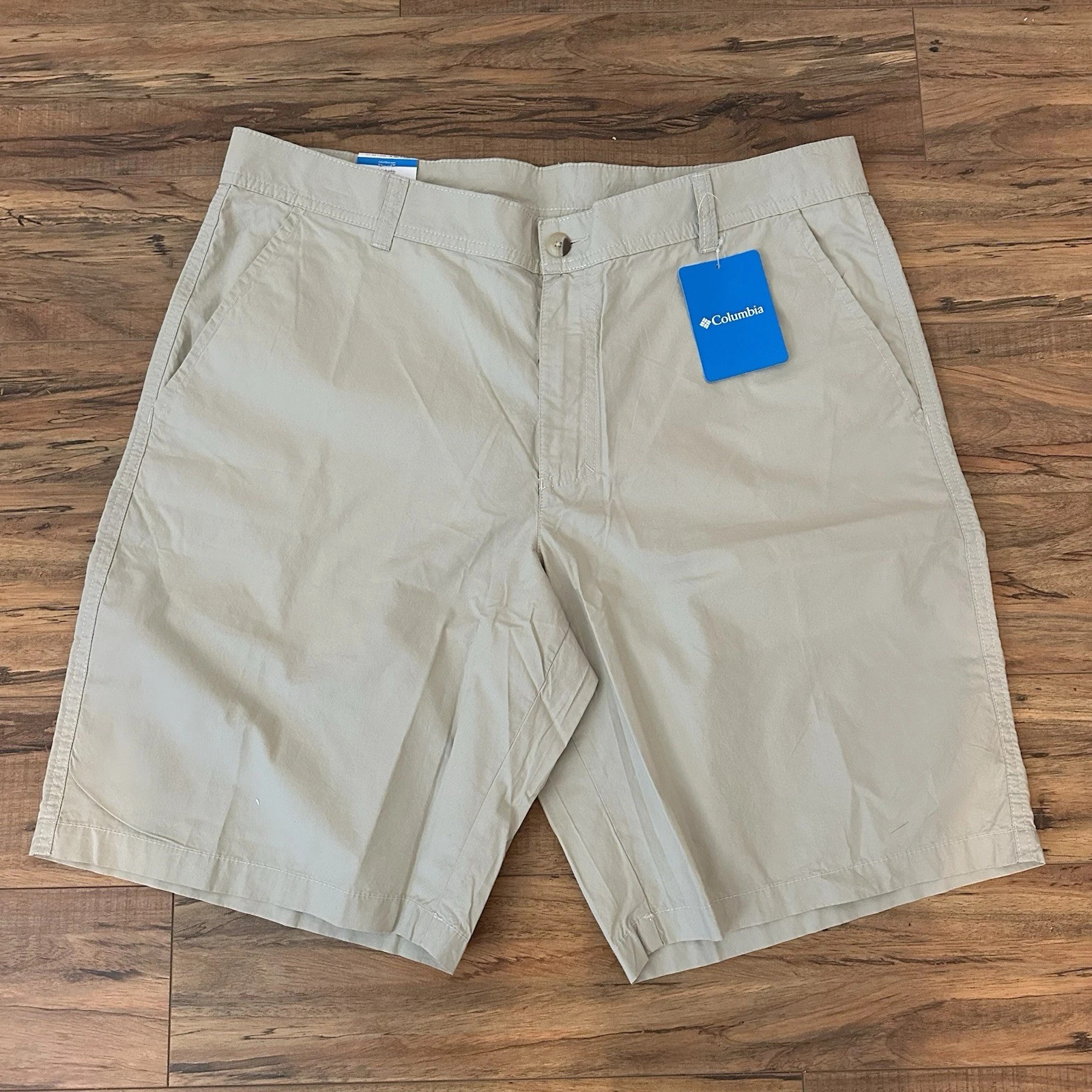 Columbia Washed Out Shorts Mens 36W 10L Beige Khaki Casual Outdoor NWT