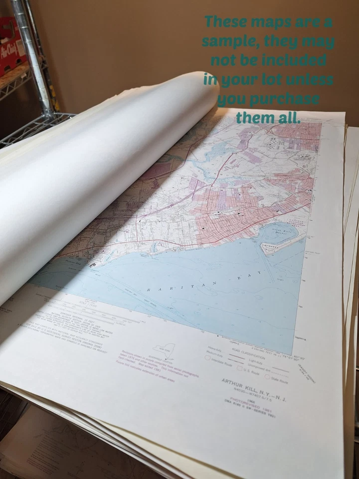 100+ mapas topográficos del Servicio Geológico del USGS de Nueva York vintage - NY - 22"x27" Foto 3 de 4
