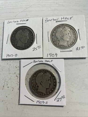 barber half dollars lot