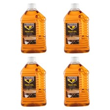 4x Bartoline Teak Oil Wood Furniture Sealer Protector Exterior Interior Use 2L 7.00 per litre